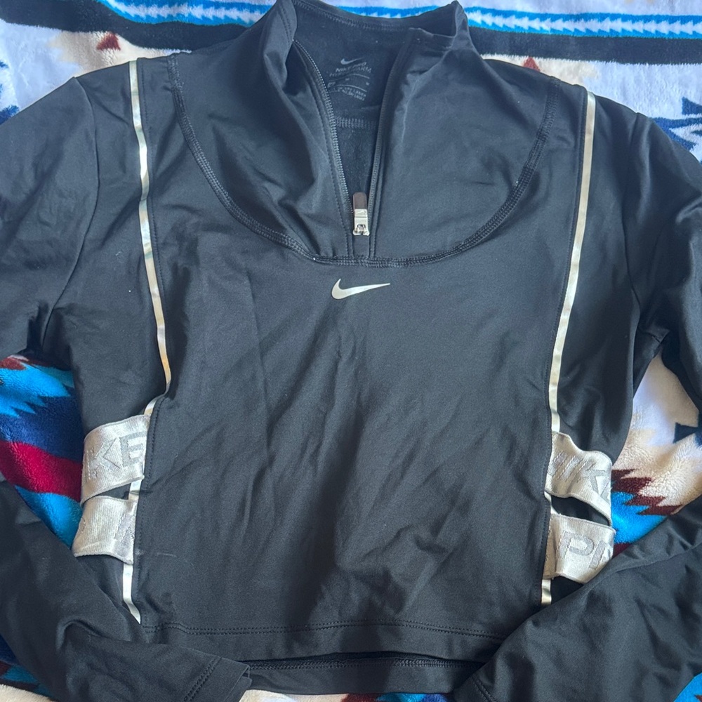 Nike Black and silver Long Sleeve Top